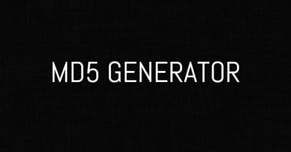 Md5 Generator